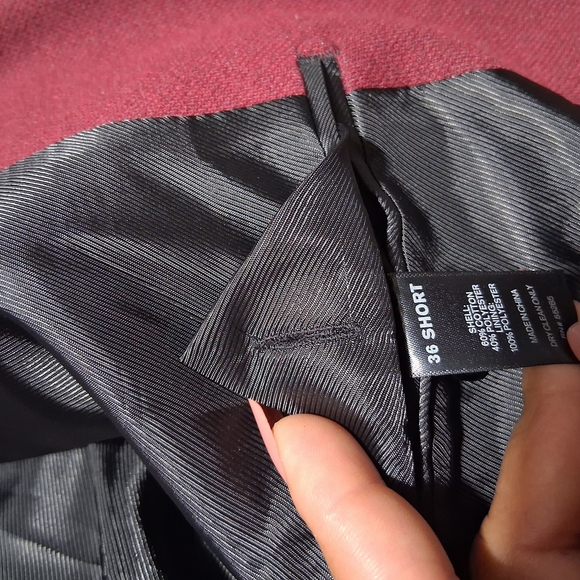 Express  Men Blazer Size 36 R Color Guindo - Picture 7 of 8